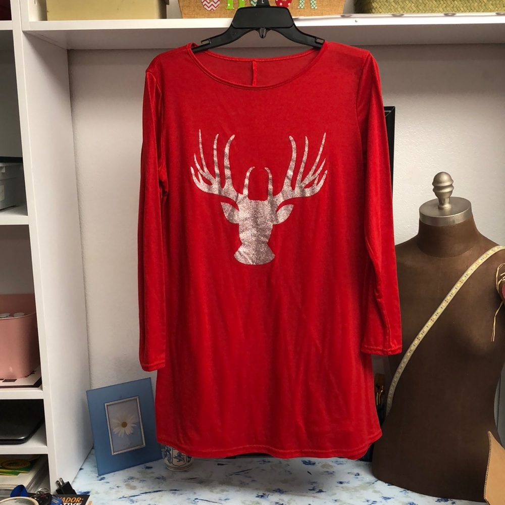 Long tee shirt cotton, long sleeves XL